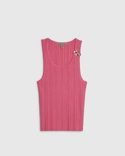 Pink Buckle Knitted Vest