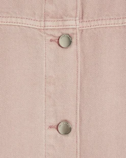 Pink Button Through Denim Dress