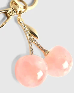 Pink Cherry Bag Charm