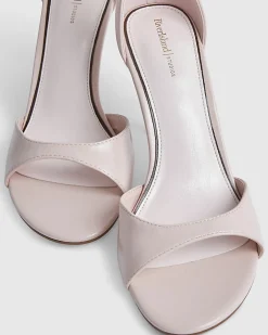 Pink Closed Back Heeled Sandals