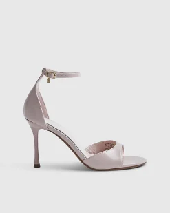 Pink Closed Back Heeled Sandals