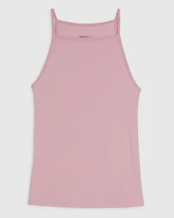 Pink Cotton Blend Tank Top