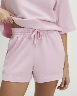 Pink Cotton Loopback Shorts