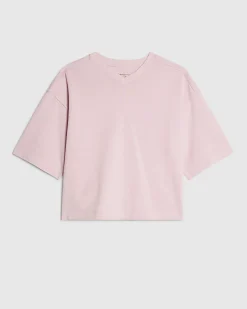 Pink Cotton Short Sleeve Loopback T-shirt
