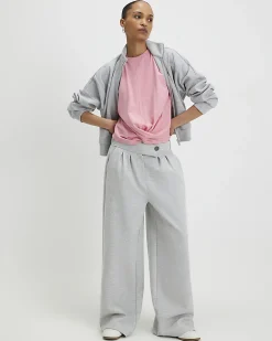 Pink Cotton Twist Front T-shirt