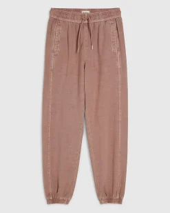 Pink Denim Elasticated Waist Joggers