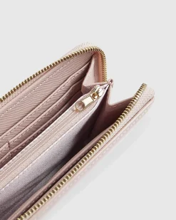 Pink Embossed Monogram Patent Purse