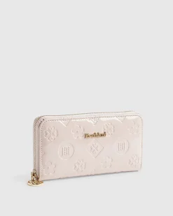 Pink Embossed Monogram Patent Purse
