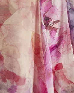 Pink Floral Print Bardot Mini Dress