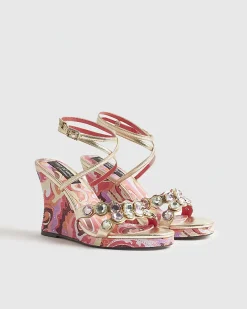 Pink Gem Detail Wedges