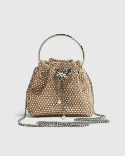 Pink Heatseal Bucket Clutch Bag