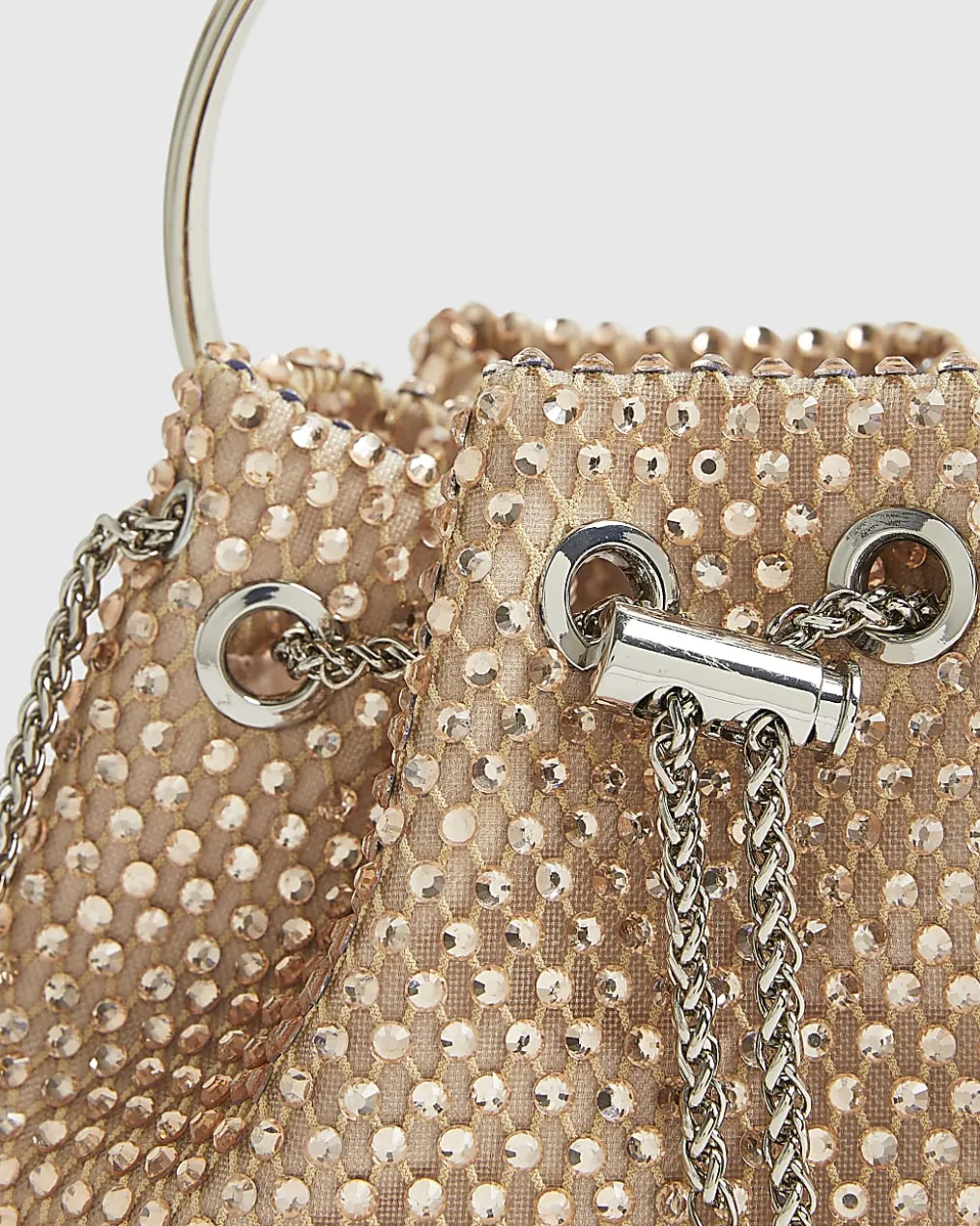 Pink Heatseal Bucket Clutch Bag