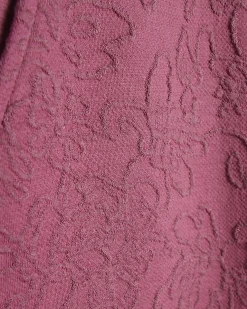 Pink Jacquard Wide Leg Trousers