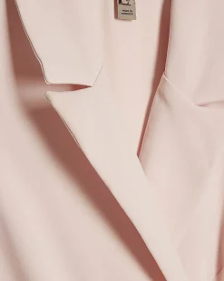 Pink Knot Front Wrap Midi Dress