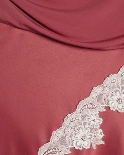 Pink Lace Hybrid Drape Maxi Dress