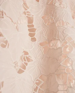 Pink Lace Short Sleeve Blouse
