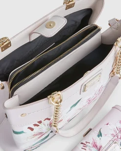 Pink Lilies Chain Tote Bundle Bag