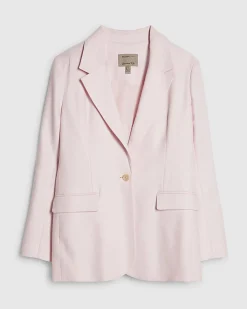 Pink Linen Blend Blazer