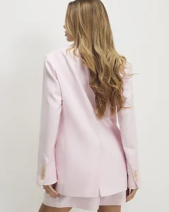 Pink Linen Blend Blazer