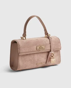 Pink Lock Front Tote Bag