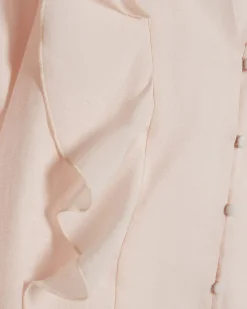Pink Long Sleeve Frilled Shirt