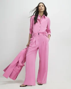 Pink Long Sleeve Tailored Shirt