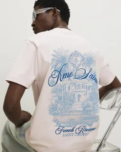 Pink Oversized Fit Cotton Royale Car T-Shirt