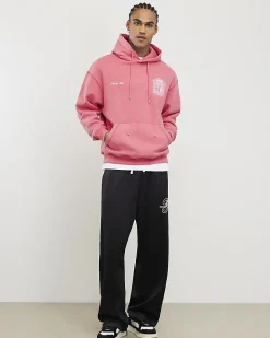 Pink Oversized Fit Members Club Crest Hoodie