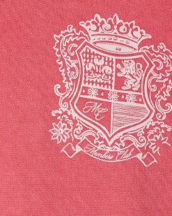 Pink Oversized Fit Members Club Crest Hoodie