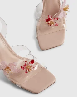 Pink Perspex Flower Heels
