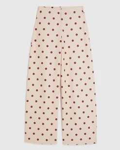 Pink Polka Dot Wide Leg Trousers