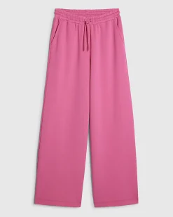 Pink Premium Drawstring Wide Leg Joggers