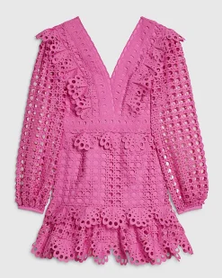 Pink Premium Lace Mini Dress