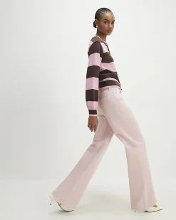 Pink Relaxed Straight Jeans