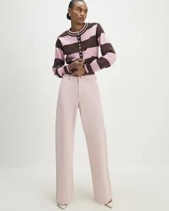 Pink Relaxed Straight Jeans
