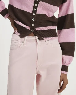 Pink Relaxed Straight Jeans