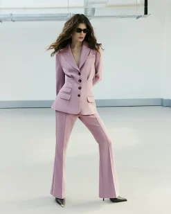 Pink RI Studio Slim Flare Leg Trousers