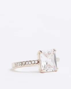 Pink Rose Gold Diamond Simulant Ring
