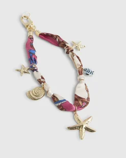 Pink Seashell Charm Phone Chain