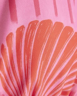 Pink Shell Blocked Bikini Top