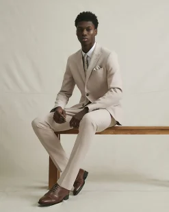 Pink Skinny Fit Micro Check Suit Trousers
