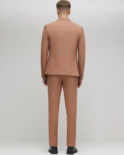 Pink Skinny Fit Stretch Suit Trousers