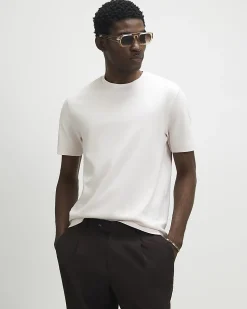 Pink Slim Fit Cotton Lightweight T-Shirt