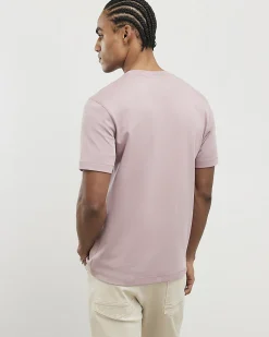Pink Slim Fit Interlock Cotton T-Shirt