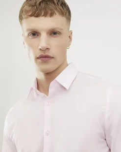 Pink Slim Fit Long Sleeve Shirt