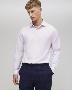 Pink Slim Fit Premium Cotton Blend Shirt