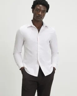 Pink Slim Fit Stripe Formal Shirt