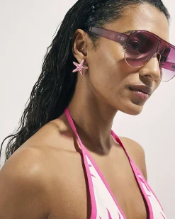 Pink Starfish Stud Earrings