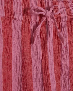 Pink Stripe Pull On PJ Style Trousers