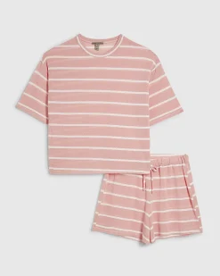 Pink Stripe T-shirt and Shorts Set